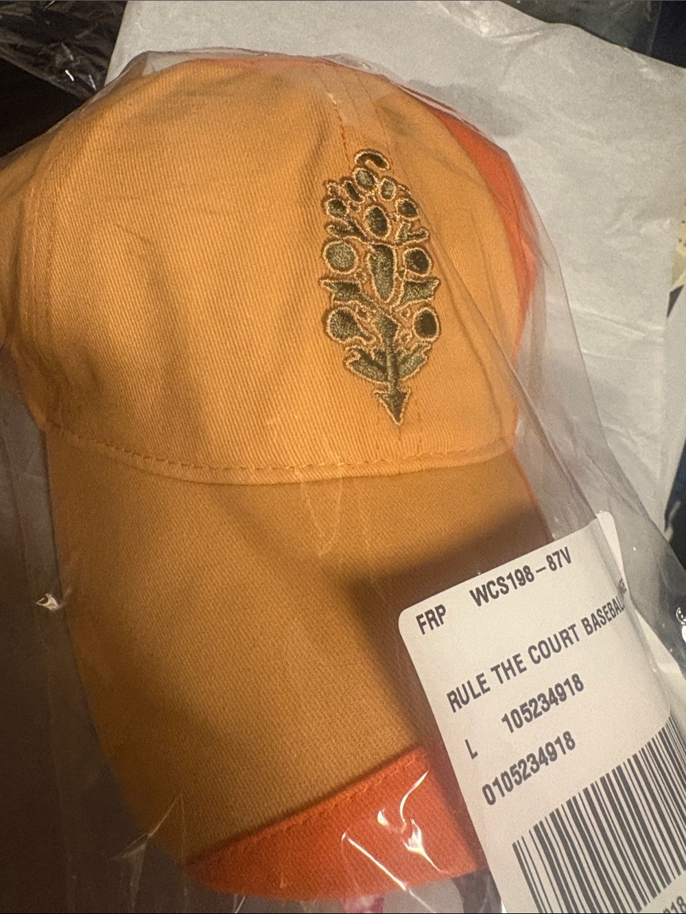 FP BASEBALL CAP, orange, NWT